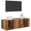 TV-seinäkaappi 2 pcs Vanha Puu 100 x 35 x 31 cm Tekninen puu