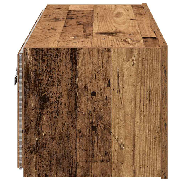 TV-seinäkaappi 2 pcs Vanha Puu 100 x 35 x 31 cm Tekninen puu