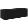 TV-seinäkaappi 2 pcs Musta tammi. 100 x 35 x 31 cm Tekninen puu