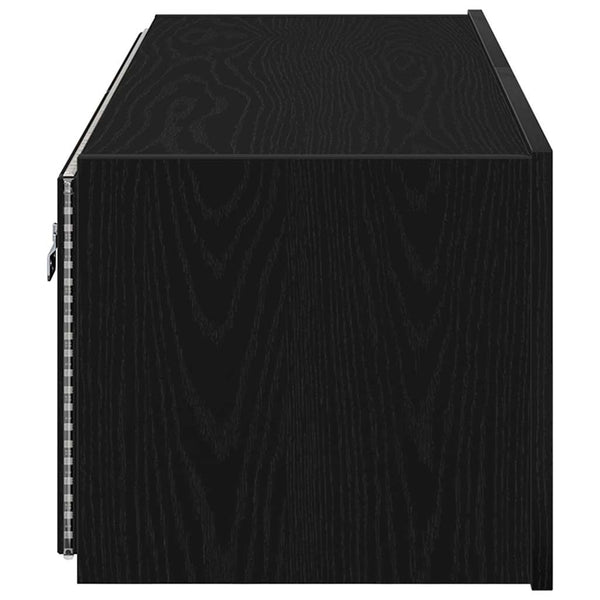 TV-seinäkaappi 2 pcs Musta tammi. 100 x 35 x 31 cm Tekninen puu