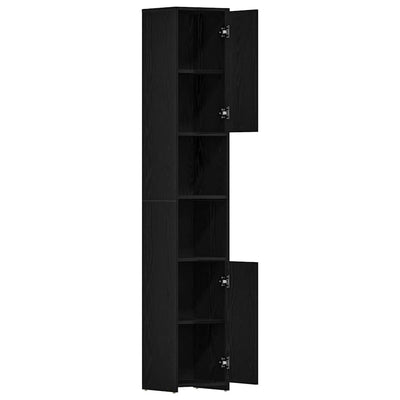 Musta tammi kylpyhuonekaappi Oprea 30x30x183,5cm (puinen)