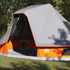 Tipi-teltta 6 hengelle Harmaa ja oranssi taffeta