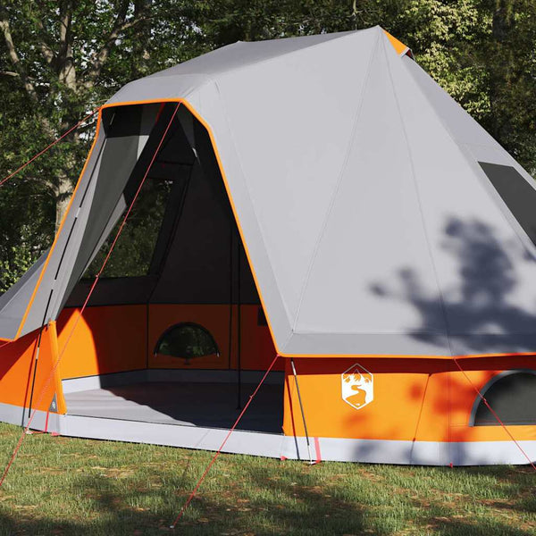 Tipi-teltta 6 hengelle Harmaa ja oranssi taffeta
