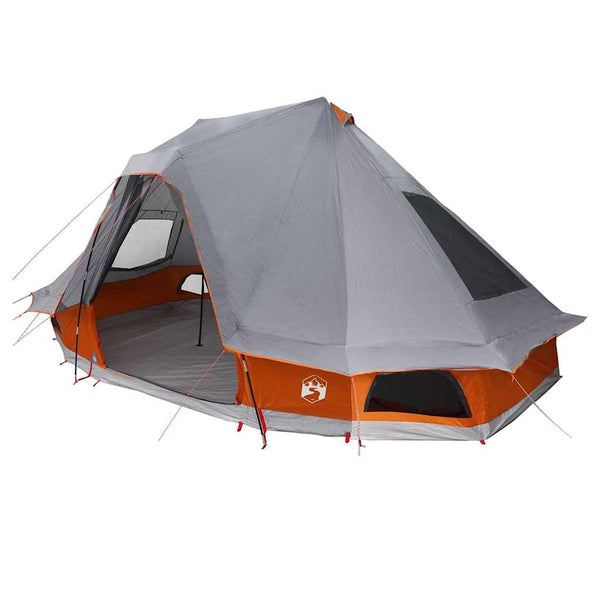 Tipi-teltta 6 hengelle Harmaa ja oranssi taffeta