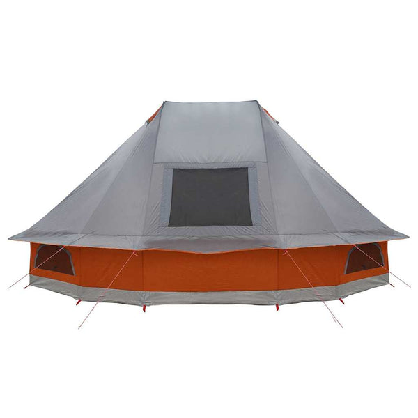Tipi-teltta 6 hengelle Harmaa ja oranssi taffeta