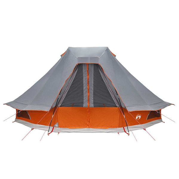 Tipi-teltta 6 hengelle Harmaa ja oranssi taffeta