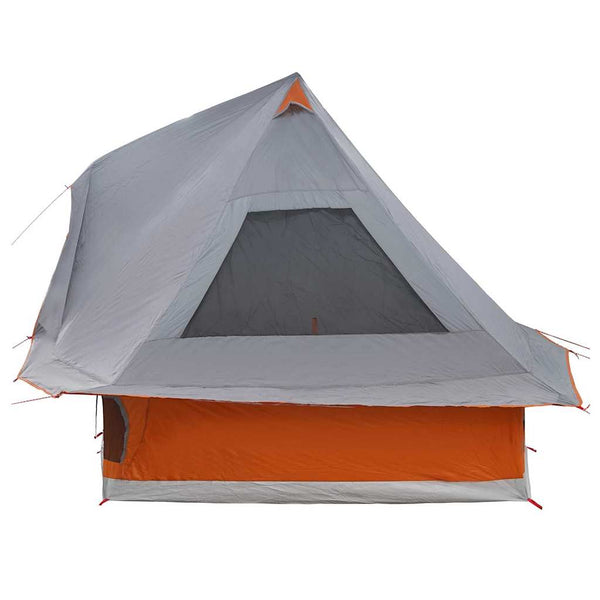 Tipi-teltta 6 hengelle Harmaa ja oranssi taffeta