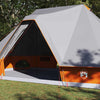 Tipi-teltta 10 hengelle Harmaa ja oranssi taffeta