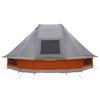 Tipi-teltta 10 hengelle Harmaa ja oranssi taffeta