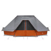 Tipi-teltta 10 hengelle Harmaa ja oranssi taffeta