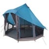 Tipi-teltta katolla Sininen 404 x 370 x 270 cm taffeta