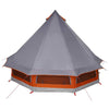 Tipi-teltta Harmaa ja oranssi 404 x 370 x 270 cm taffeta