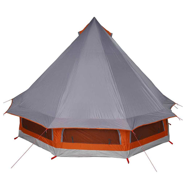Tipi-teltta Harmaa ja oranssi 404 x 370 x 270 cm taffeta