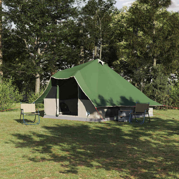 Tipi-teltta 8 hengelle Vihreä taffeta