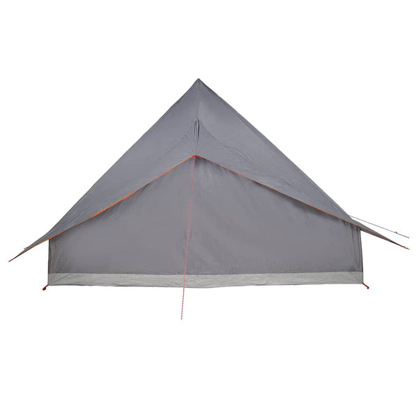 Tipi-teltta 10 hengelle Harmaa ja oranssi taffeta
