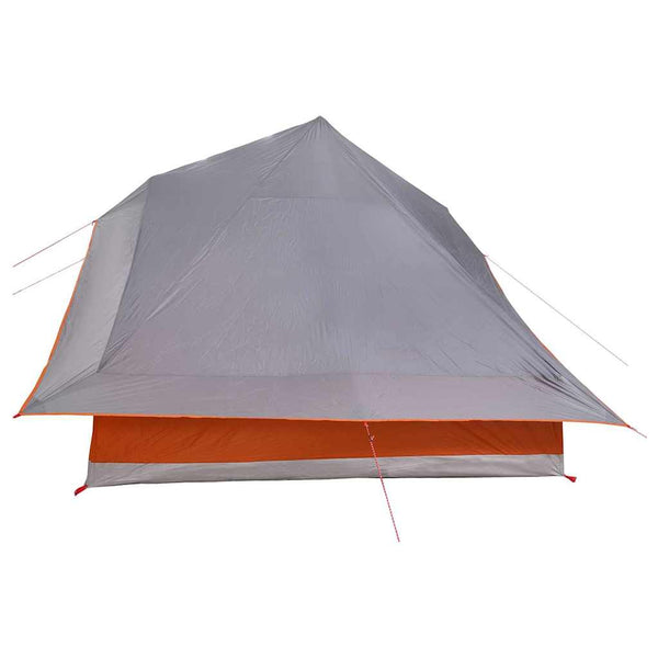 Tipi-teltta 10 hengelle Harmaa ja oranssi taffeta