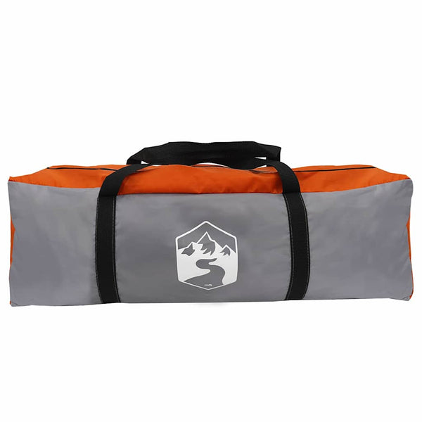 Tipi-teltta 12 hengelle Harmaa ja oranssi taffeta