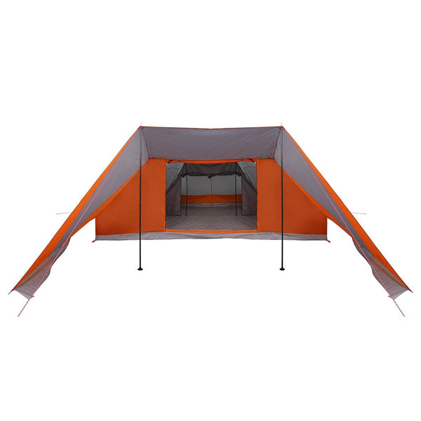 Tipi-teltta 12 hengelle Harmaa ja oranssi taffeta