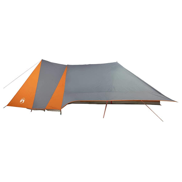 Tipi-teltta 12 hengelle Harmaa ja oranssi taffeta