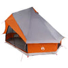 Tipi-teltta 8 hengelle Harmaa ja oranssi taffeta