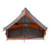 Tipi-teltta 8 hengelle Harmaa ja oranssi taffeta