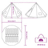 Tipi-teltta katolla Vihreä 560 x 560 x 300 cm taffeta