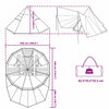 Tipi-teltta katolla Vihreä 510 x 690 x 330 cm taffeta