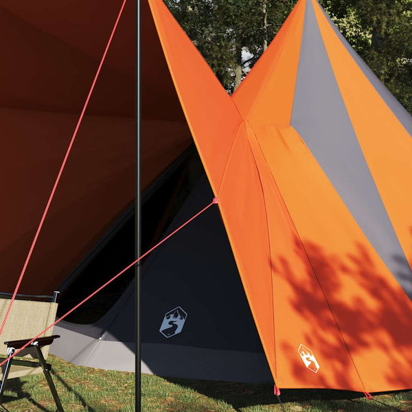 Tipi-teltta Harmaa ja oranssi 510 x 690 x 330 cm taffeta