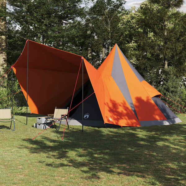 Tipi-teltta Harmaa ja oranssi 510 x 690 x 330 cm taffeta