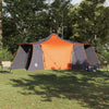 Tipi-teltta 8 hengelle Harmaa ja oranssi taffeta