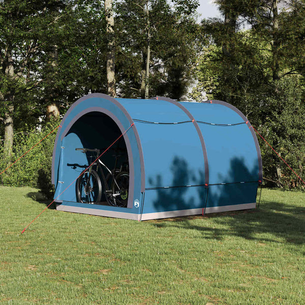 Pyörävarastoteltta katolla Sininen 256 x 222 x 182 cm taffeta