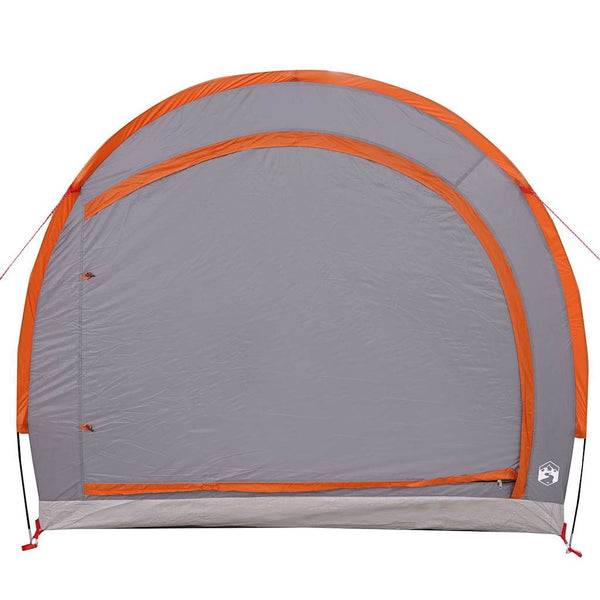 Pyörävarastoteltta Harmaa ja oranssi 256 x 222 x 182 cm taffeta