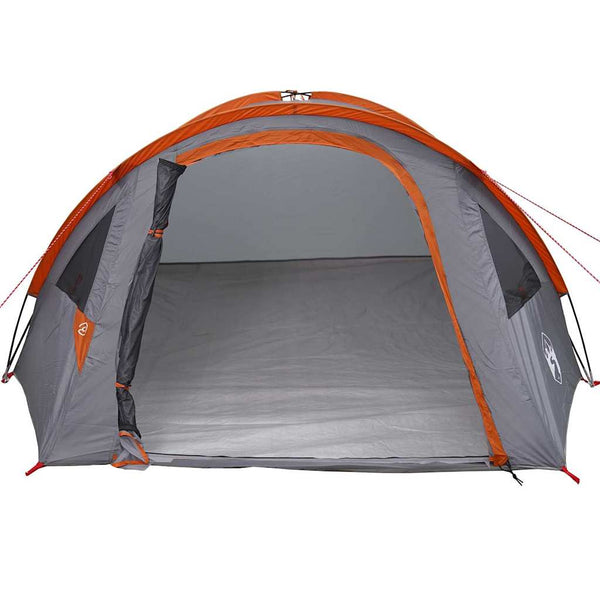 Kupoliteltta 4 hengelle Harmaa ja oranssi taffeta Vedenpitävä
