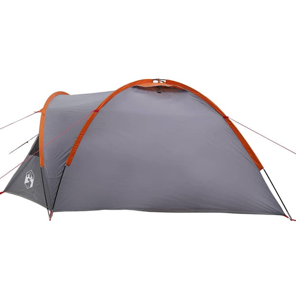 Kupoliteltta 4 hengelle Harmaa ja oranssi taffeta Vedenpitävä