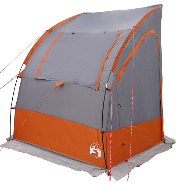 Takaluukkuteltta Harmaa ja oranssi 194 x 180 x 210 cm taffeta