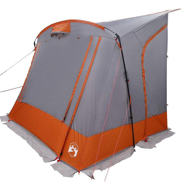 Takaluukkuteltta Harmaa ja oranssi 285 x 255 x 245 cm taffeta