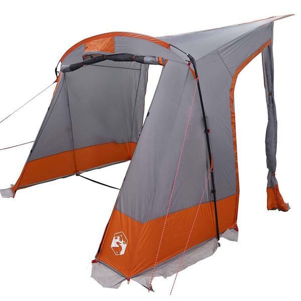 Takaluukkuteltta Harmaa ja oranssi 285 x 255 x 245 cm taffeta