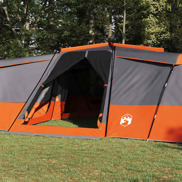 Perhe Teltta 16 hengelle Harmaa ja oranssi taffeta Vedenpitävä