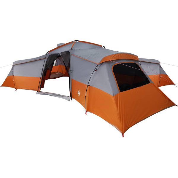 Perhe Teltta 16 hengelle Harmaa ja oranssi taffeta Vedenpitävä