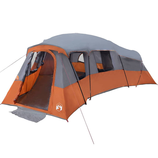 Perhe Teltta 20 hengelle Harmaa ja oranssi taffeta Vedenpitävä