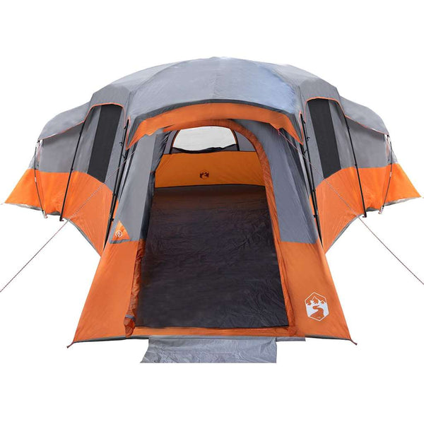 Perhe Teltta 20 hengelle Harmaa ja oranssi taffeta Vedenpitävä