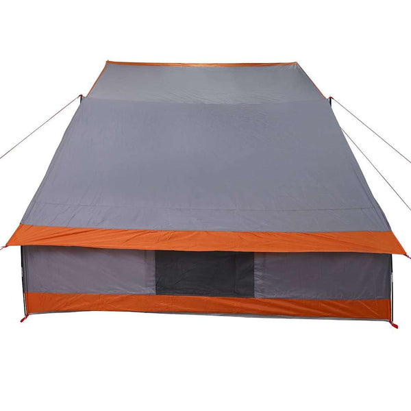 Leirintäteltat 4 hengelle Harmaa ja oranssi taffeta Vedenpitävä