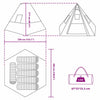 Tipi-teltta 6 hengelle Vedenpitävä Vihreä taffeta