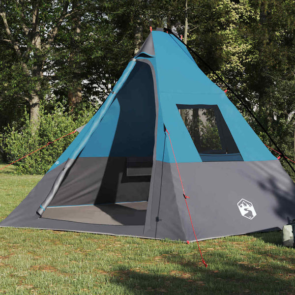 Tipi-teltta 6 hengelle Vedenpitävä Sininen taffeta