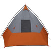 Tipi-teltta 6 hengelle Vedenpitävä Harmaa ja oranssi taffeta