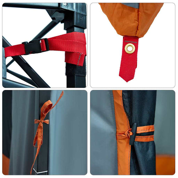 Sisäteltta 6 hengelle Harmaa ja oranssi taffeta