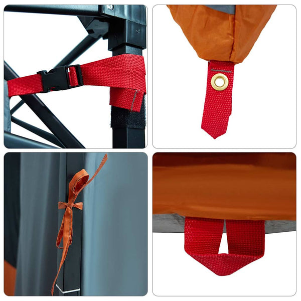 Sisäteltta 6 hengelle Harmaa ja oranssi taffeta