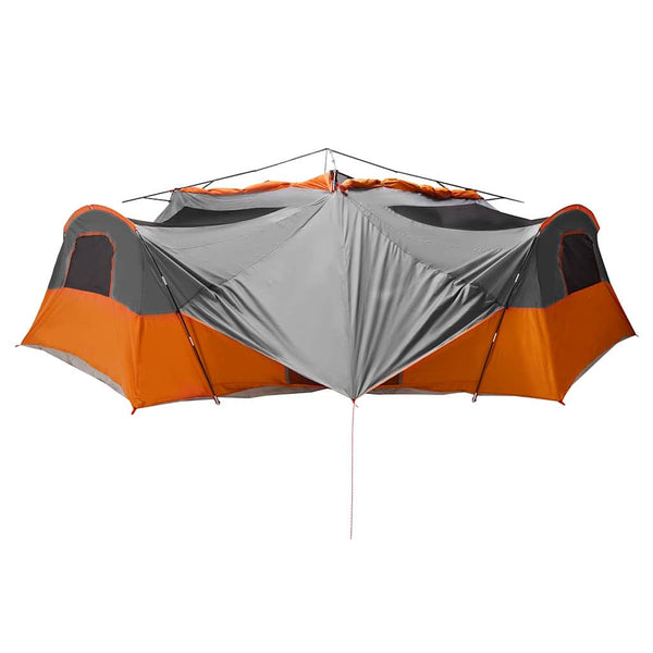 Sisäteltta 8 hengelle Harmaa ja oranssi taffeta