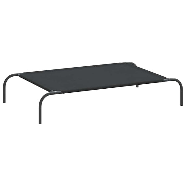 Korotettu koiransänky musta 110x65x20 cm Oxford kangas ja teräs