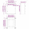 Ohjauskabinetti Harmaa 57 x 23 x 60 cm ABS-muovi